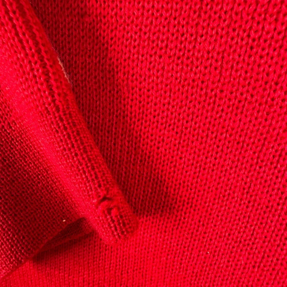 Meister Knit Sweater Mens Size L Red Wool Racing Stripe Crewneck Austria Fair